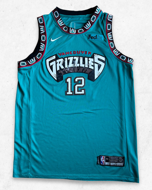Camiseta NBA Nike Vancouver Grizzlies 12 Morant Turquesa XL