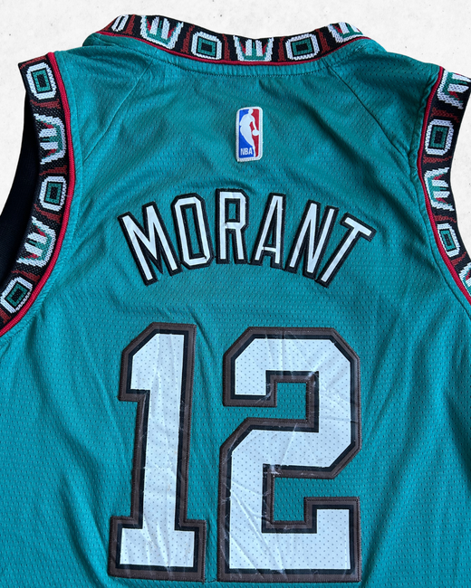 Camiseta NBA Nike Vancouver Grizzlies 12 Morant Turquesa XL - Segunda Mano