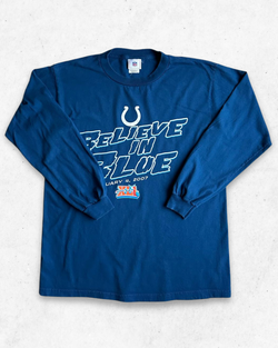Camiseta de Manga Larga NFL Indianapolis Colts Believe in Blue Azul M - Segunda Mano