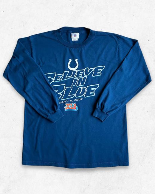 Camiseta de Manga Larga NFL Indianapolis Colts Believe in Blue Azul M