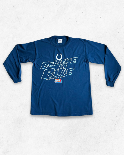 Camiseta de Manga Larga NFL Indianapolis Colts Believe in Blue Azul M - Segunda Mano