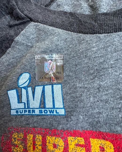 Camiseta de Manga Larga NFL Kansas City Chiefs Super Bowl LVII Champions Gris XL
