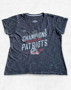 Camiseta NFL New England Patriots Mujer Gris XXL