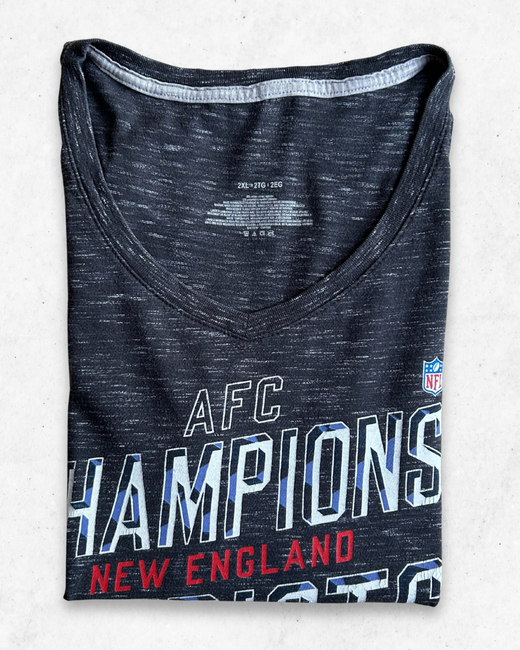 Camiseta NFL New England Patriots Mujer Gris XXL