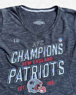 Camiseta NFL New England Patriots Mujer Gris XXL