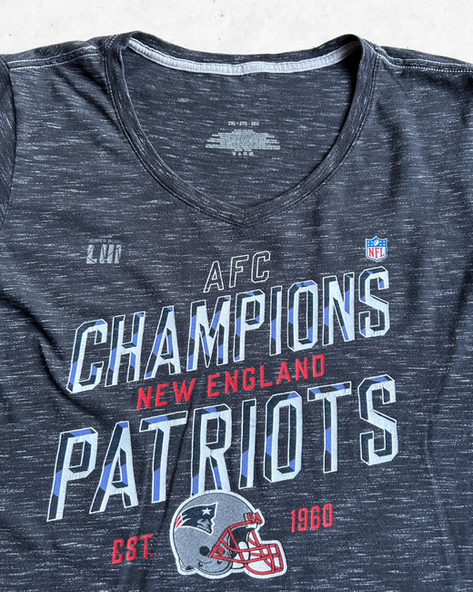 Camiseta NFL New England Patriots Mujer Gris XXL