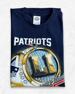 Camiseta NFL New England Patriots Super Bowl Azul Marino M - Segunda Mano