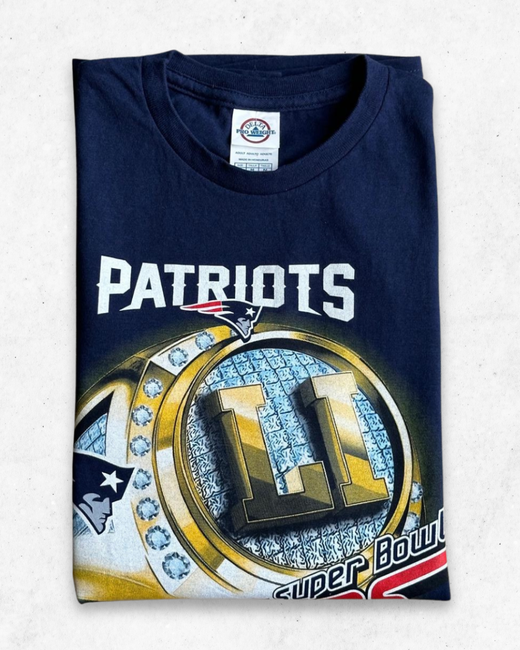 Camiseta NFL New England Patriots Super Bowl Azul Marino M - Segunda Mano