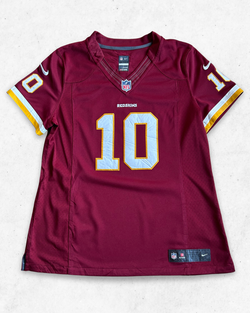 Camiseta NFL Nike Washington Redskins 10 Robert Griffin III Mujer Burdeos L