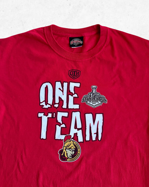 Camiseta NFL Ottawa Senators One Team One Goal Rojo L
