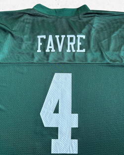 Camiseta NFL Reebok New York Jets 4 Favre Verde XL