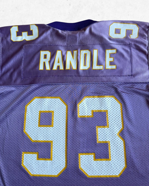 Camiseta NFL Vintage 90s Minnesota Vikings 93 John Randle Niños Morado M