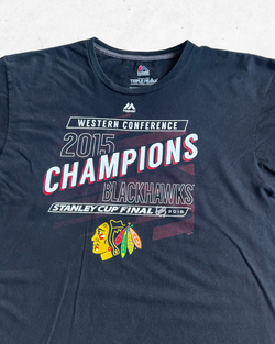 Camiseta NHL Chicago Blackhawks Negro XXL - Segunda Mano