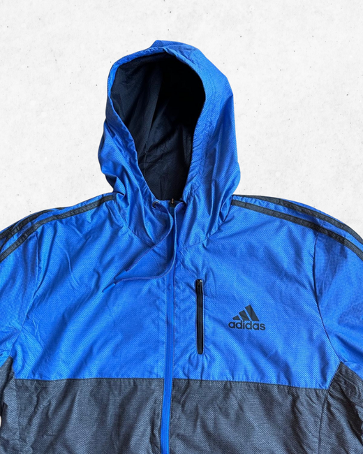 Cortavientos Adidas Azul y Gris L - Segunda Mano