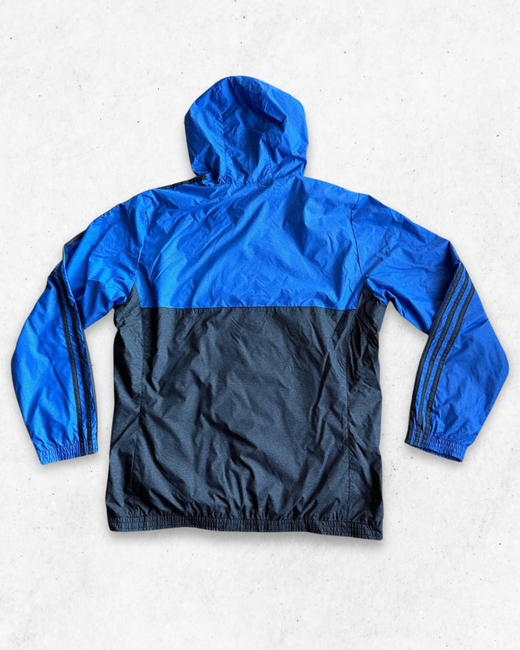 Cortavientos Adidas Azul y Gris L - Segunda Mano