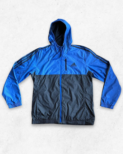Cortavientos Adidas Azul y Gris L - Segunda Mano