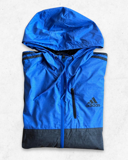 Cortavientos Adidas Azul y Gris L - Segunda Mano