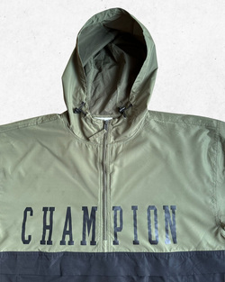 Cortavientos Champion Verde y Negro XL - Segunda Mano