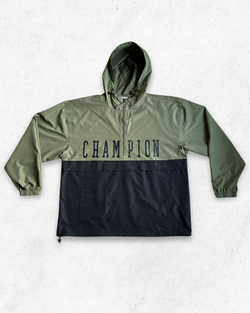 Cortavientos Champion Verde y Negro XL - Segunda Mano