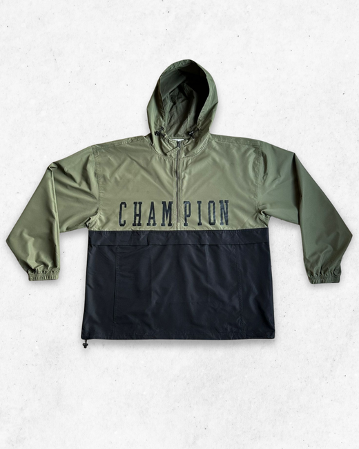 Cortavientos Champion Verde y Negro XL - Segunda Mano