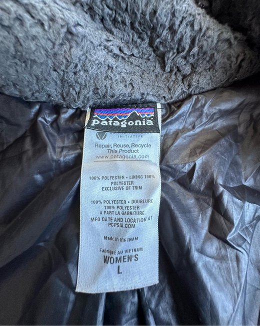 Chaqueta Polar Patagonia Impermeable Mujer Gris Plomo L - Segunda Mano