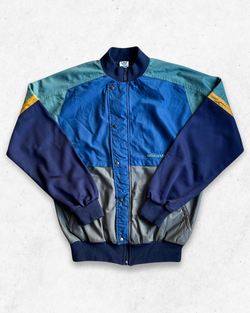Chaqueta Vintage Adidas Retro 80s Hombre Azul Marino, Gris y Azul M - Segunda Mano