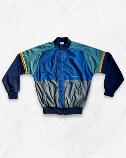 Chaqueta Vintage Adidas Retro 80s Hombre Azul Marino, Gris y Azul M - Segunda Mano
