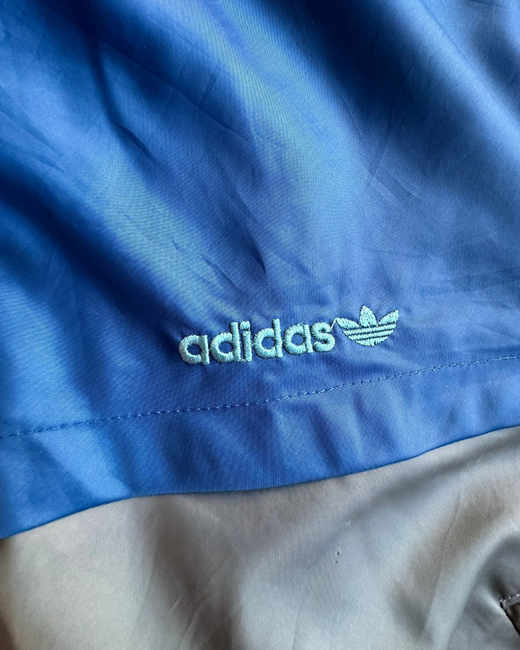 Chaqueta Vintage Adidas Retro 80s Hombre Azul Marino, Gris y Azul M - Segunda Mano