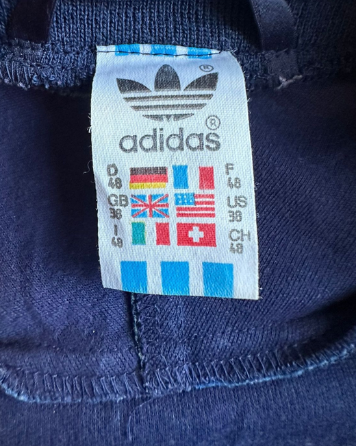 Chaqueta Vintage Adidas Retro 80s Hombre Azul Marino, Gris y Azul M - Segunda Mano