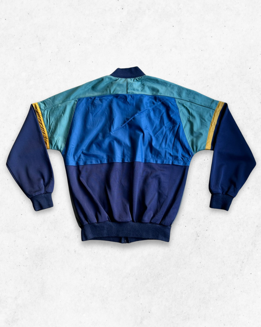 Chaqueta Vintage Adidas Retro 80s Hombre Azul Marino, Gris y Azul M - Segunda Mano