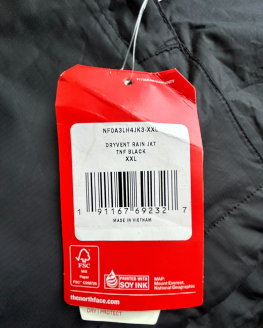 Cortavientos The North Face DryVent Hombre Negro XXL