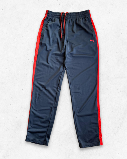 Pantalón Deportivo Puma Gris y Rojo L - Segunda Mano