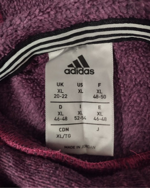 Sudadera Deportiva Adidas Mujer Morado XL - Segunda Mano