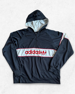 Sudadera Adidas Vintage Hombre Negro XL - Segunda Mano