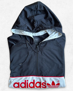 Sudadera Adidas Vintage Hombre Negro XL - Segunda Mano
