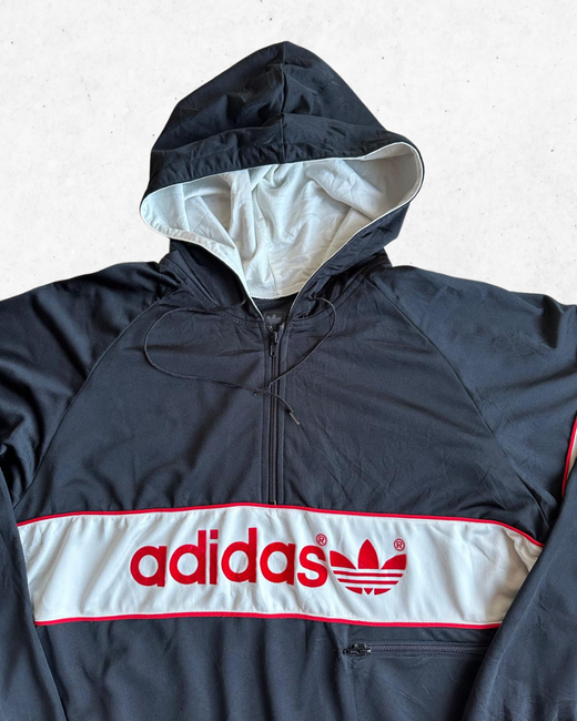 Sudadera Adidas Vintage Hombre Negro XL - Segunda Mano
