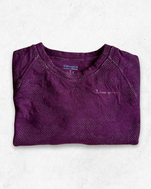 Sudadera Champion con relieve Mujer Burdeos XL