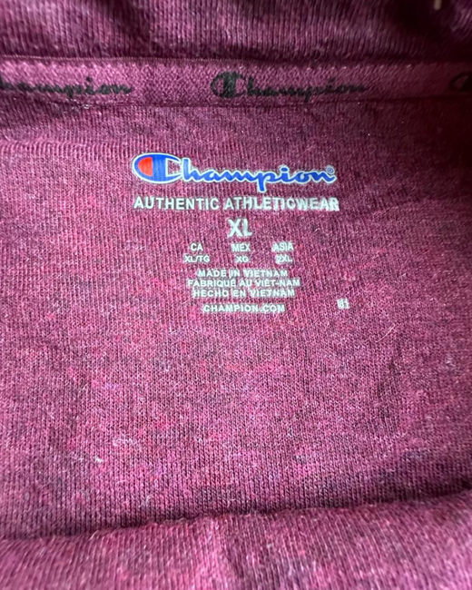 Sudadera Champion con relieve Mujer Burdeos XL