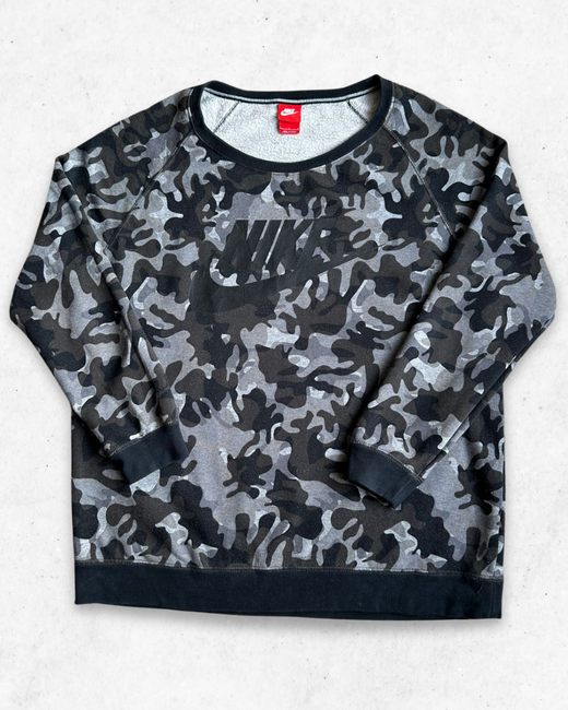 Sudadera Nike Militar Mujer Negro y Gris L