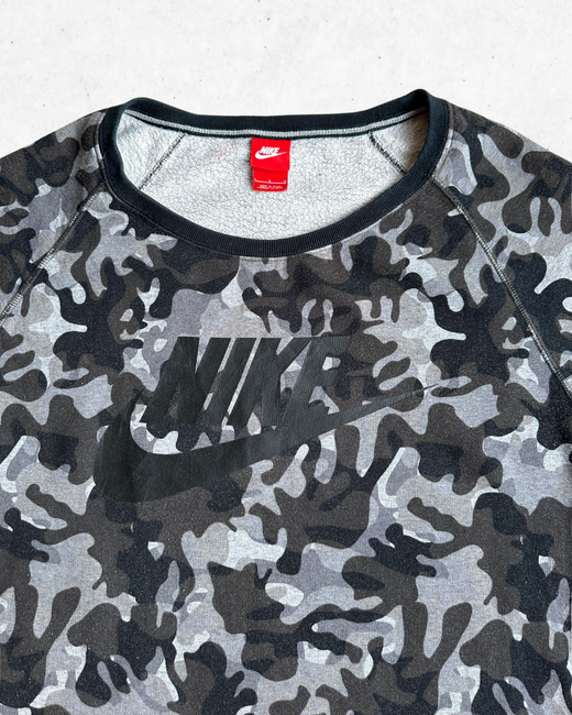Sudadera Nike Militar Mujer Negro y Gris L - Segunda Mano