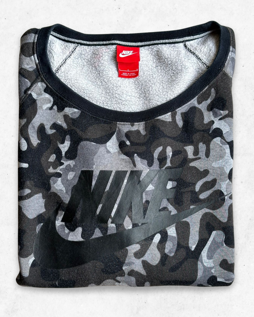 Sudadera Nike Militar Mujer Negro y Gris L - Segunda Mano