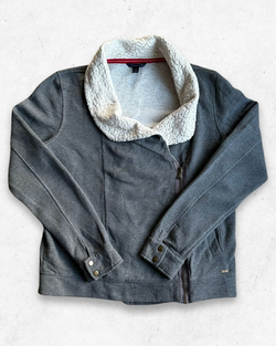 Sudadera Sherpa Tommy Hilfiger Mujer Gris M