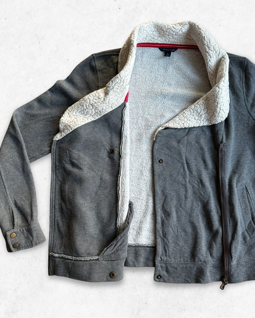 Sudadera Sherpa Tommy Hilfiger Mujer Gris M