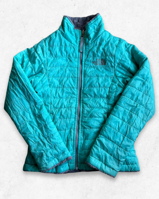 Abrigo The North Face Reversible Niños Turquesa y Gris S