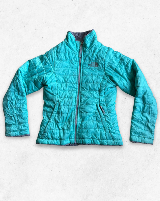Abrigo The North Face Reversible Niños Turquesa y Gris S